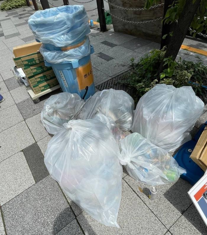 溜池山王キャンペーン（集めたごみの様子）