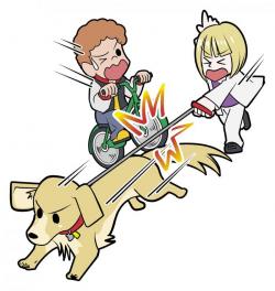 リードは短く持ちましょう