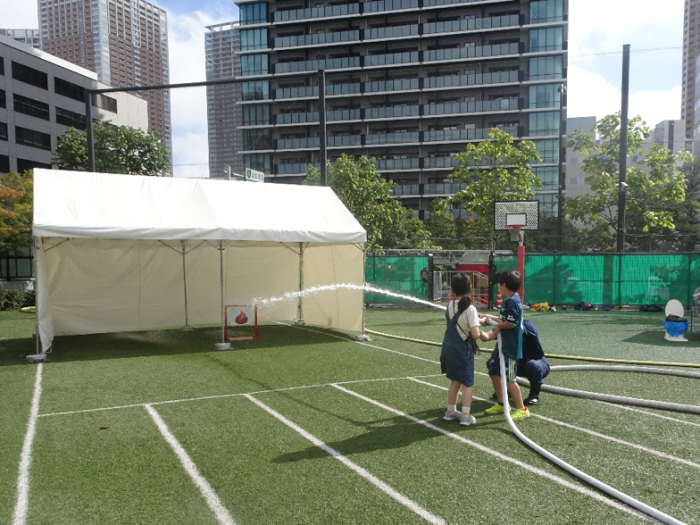 芝浦会場屋内消火栓取扱訓練