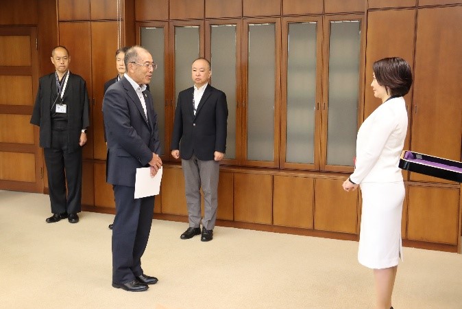  発令式の様子（副区長）