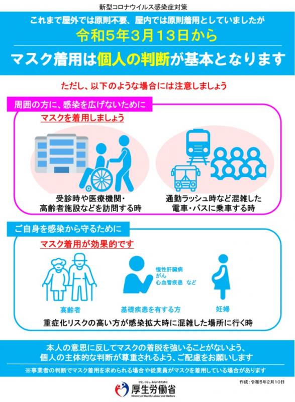 厚生労働省新型コロナウイルス感染対策案内