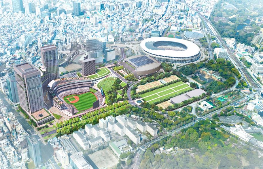 神宮外苑地区完成予想パース_ラグビー場外形更新版