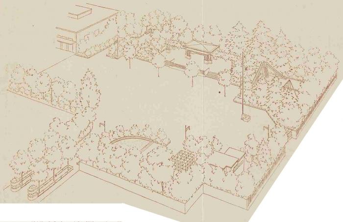 しゅん工当時の桜田公園俯瞰図