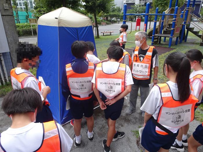 マンホールトイレ等設置訓練