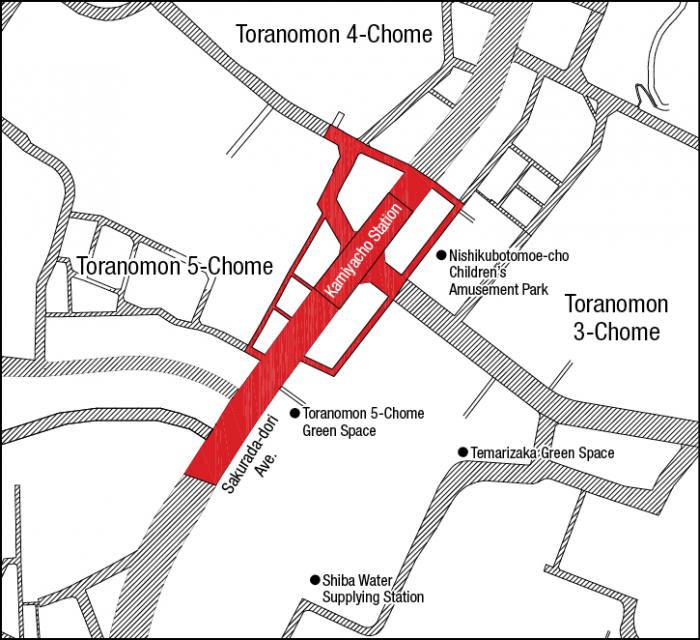 Map of public bicycle parking lot