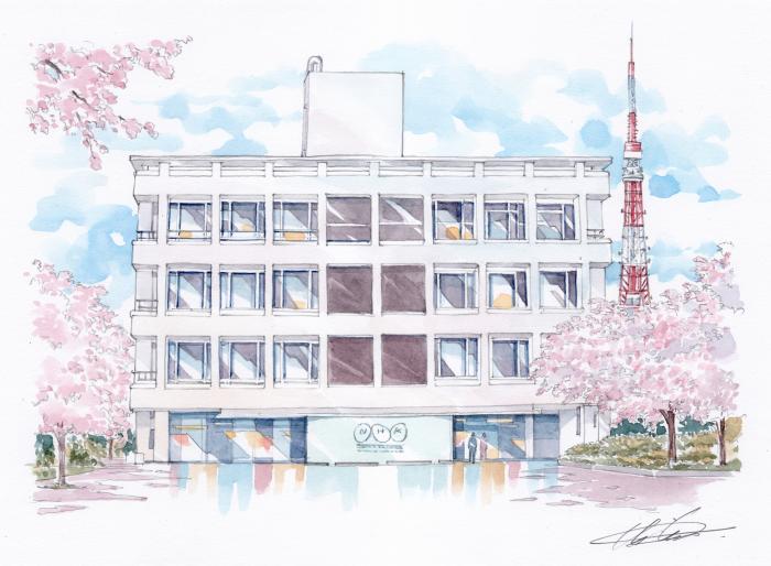 まちなみイラスト（NHK放送博物館）