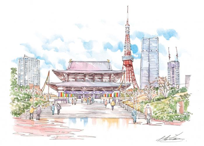 増上寺と区内のランドマーク