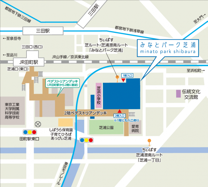 みなとパーク芝浦地図