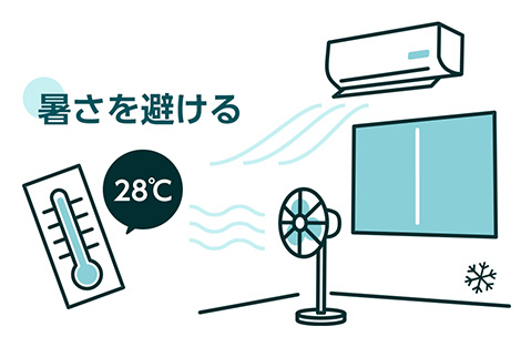 暑さを避ける
