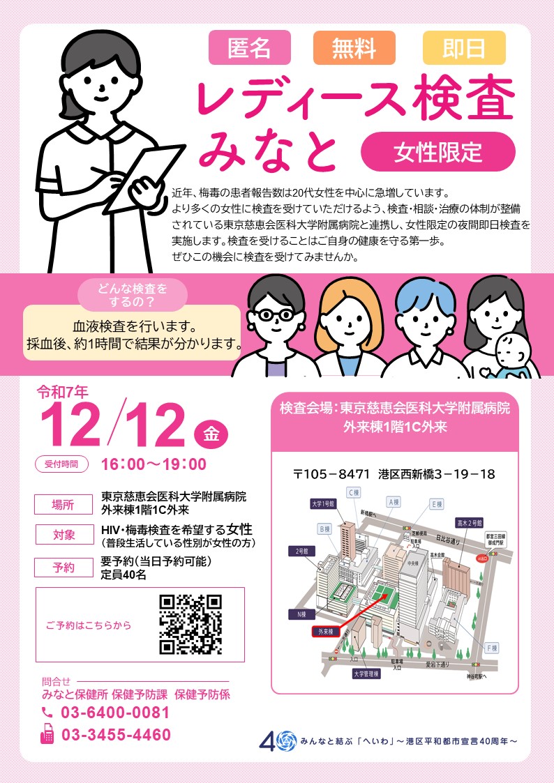 レディース検査みなと