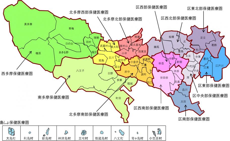 二次保健医療圏の図