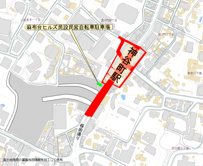 神谷町駅放置禁止区域