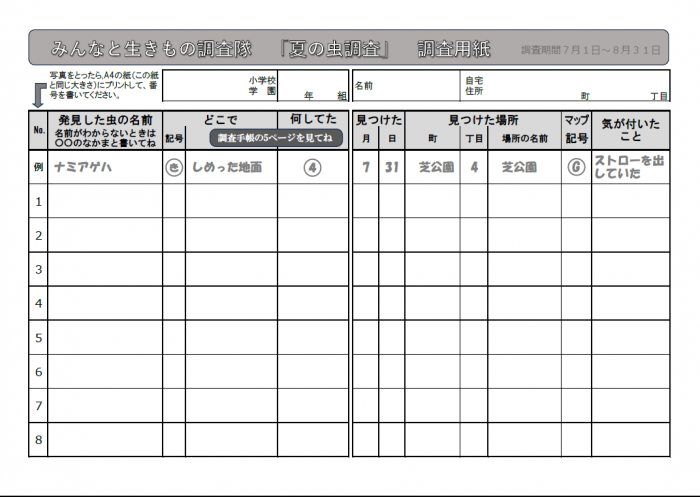 調査用紙Ｒ６