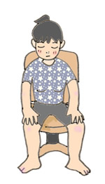 イメージ：自律訓練体位（座ったとき）