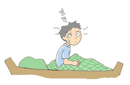 画像：眠れない
