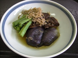 写真：夏野菜と干しいたけの薄味煮