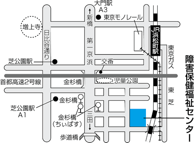 障害保健福祉センター（ヒューマンぷらざ）の案内図