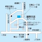 画像：国際交流スペースの地図