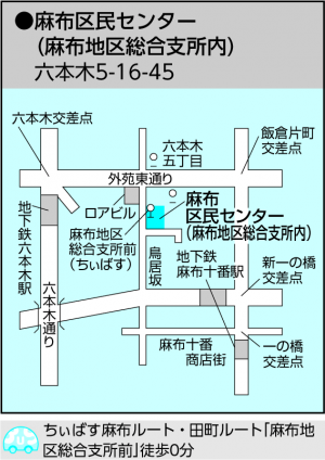 麻布区民センターの地図