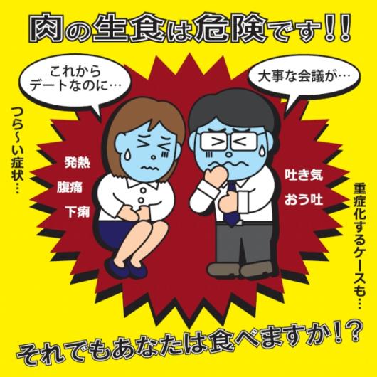 肉の生食は危険です！！それでもあなたは食べますか！？